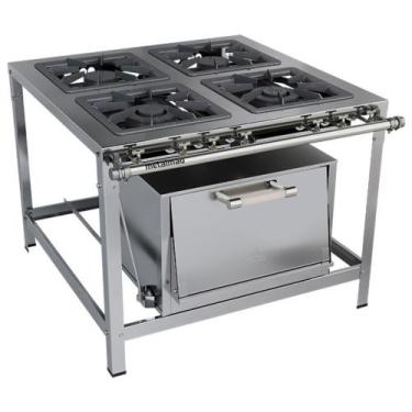 Imagem de Fogão Industrial Stori Premium 4 Bocas 40x40 com Forno M18 Aço Inox 43
