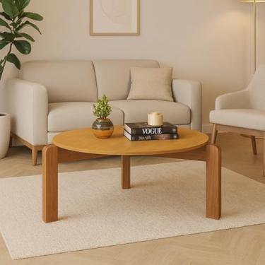 Imagem de Mesa de Centro para Sala de Estar Consultório Recepção Apoio para Revista Jornal Decorativa (Nature)