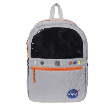 Imagem de Mochila G Juvenil Menino Cinza Nasa Uniforme - DERMIWIL
