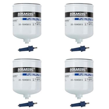 Imagem de SOKAKOSC 35-18458 5 Filtro De Combustível Separador Água Substitui 184585 Para Motores Popa Mercury Mariner Optimax 2 Tempos Quicksilver 18458Q3 (Conjunto 4)