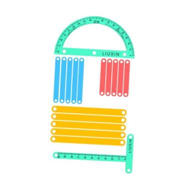 Imagem de WeiLaiKeQi Demonstradores de ângulo, barra de emenda, demonstração matemática multifuncional, ferramentas flexíveis de aprendizagem de geometria para escolas em