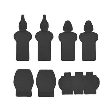 Imagem de Capa de assento universal de couro de carro original para SU7 almofada de proteção de assento interior de carro almofada de proteção respirável (preto)