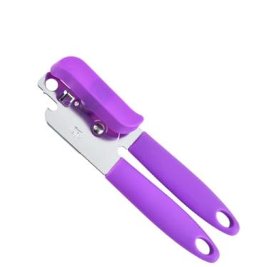 Imagem de Abridor Lata Garrafa Profissional Aço Inox com Manivela (Roxo)