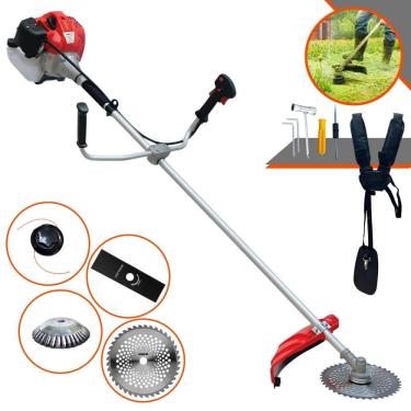 Imagem de Roçadeira Profissional Multifunções Anmax CG520PTB À Gasolina Motor 2T 2,2HP 52cc 10.000rpm + Kit Extra de Lâmina 40 Dentes e Escova de Aço 38 Cerdas