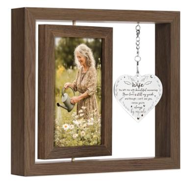 Imagem de PIKPEOD Porta-retrato memorial para perda de esposa, presente de luto para mulheres e homens, presente de simpatia para perda de esposa, presente de luto fúnebre de condolência de lembrança