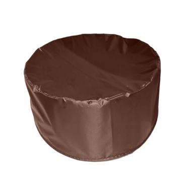 Imagem de MERIGLARE Capa protetora para piscina redonda 210D Oxford em tecido, cobertura protetora para caixa de areia, banheira infantil, casa, praia, área externa, Café 82x30cm
