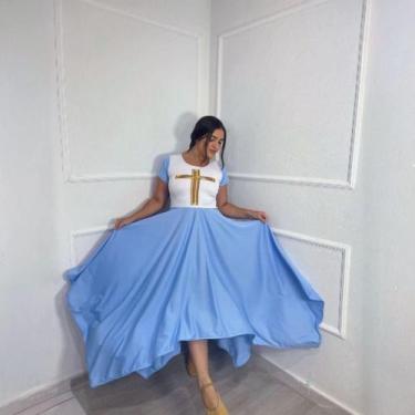 Imagem de Vestido de Dança Coreografia Plus Size Cruz Moda Evangélica - MISS FLO