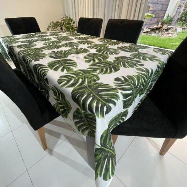 Imagem de Toalha de Mesa Redonda Gorgurinho Costela de Adão Fundo Branco - 1,50m