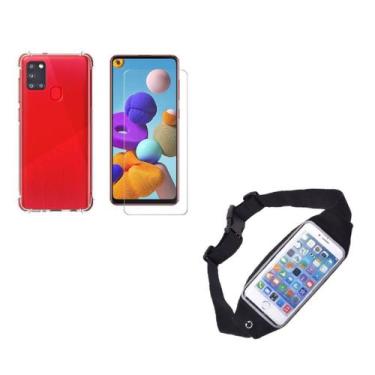 Imagem de Kit Pochete Galaxy A21s + Capinha Anti Impacto + Película de Vidro - S
