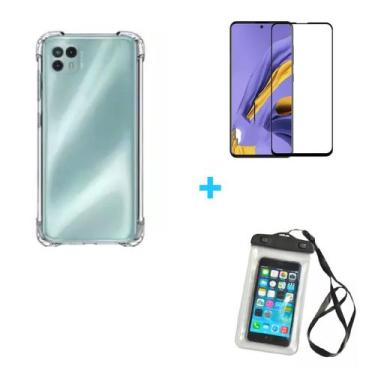 Imagem de Kit Capa a Prova D'água Moto G50 5G + Capa + Película De Vidro 3D - Mo