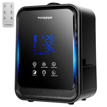 Imagem de VIVOSUN Umidificador de ar 4,5L 2 em 1 Umidificador de névoa fresca e quente, umidificador ultrassônico interno com caixa de óleo essencial e controle remoto para quartos, escritórios, plantas, bebês, ressecamento e cuidados com a pele