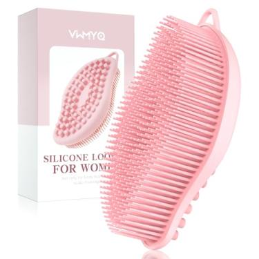 Imagem de VWMYQ Bucha De Silicone Para Mulheres - Esfoliante Corporal, Macia Dupla Face Limpa E Massageia, Escova Banho Suave Que Faz Espuma Em Todos Os Tipos Pele