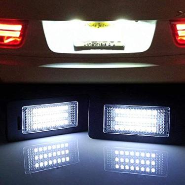 Imagem de Lâmpada de placa de licença MAXHAWK Super Brilhante 24 LED para BMW 1/2/3/4/5/X Series X5 X6 M3 M4 E39 E60 E70 E71 E82 E90 E92 F32 F35 6000 K Branco Sem Erro, Número Traseiro, Placa de Reposição Direta
