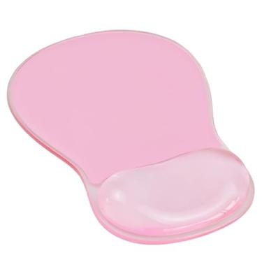 Imagem de Ceizext Mouse pad ergonômico de gel refrescante para túnel do carpo com suporte de descanso de pulso e base antiderrapante lindos acessórios de mesa (gel, rosa, tamanho único)