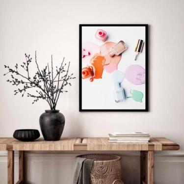 Imagem de Quadro Decorativo Esmalteria Esmaltes Pingos - 70x50cm - Quadros On-li