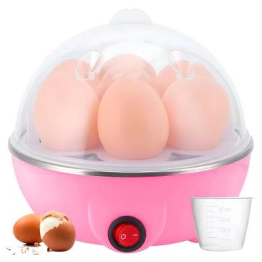 Imagem de Máquina Cozedor 7 Ovos Elétrico Tampa Legumes A Vapor 110v - DS, Rosa,