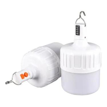 Imagem de Lâmpada Led Bulbo Luz Emergência 38w 4000k Usb Recarregável Portátil L