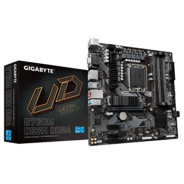 Imagem de Placa Mãe Gigabyte B760M DS3H WiFi (LGA 1700 - DDR4 5333 O.C) - USB 3.2 - Slot M.2 - Micro ATX
