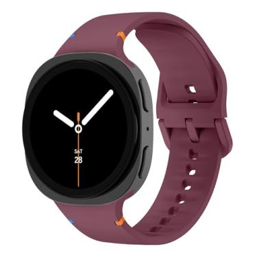 Imagem de Pulseira esportiva para Samsung Galaxy Watch 8 de 40 mm e 44 mm/Watch 8 Classic de 46 mm e feminina, de silicone macio sem costura, acessórios Correa