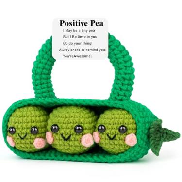 Imagem de Emotional Support Crochet Inspirational Birthday Gifts for Women,Mini Positive Crochet Animals with Positive Card,Handmade Small Cute Stuff Things for Friends, Parties Moms Grandma Wife Sister