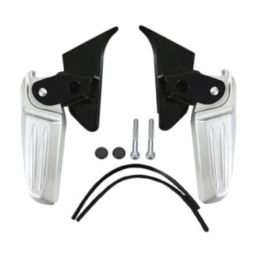 Imagem de Dynwave Pedaleira para motocicleta, pedaleira resistente, dobrável modificada faça você mesmo para motocicleta, peças de reposição para bicicleta elétrica, Prata