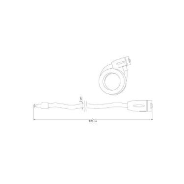 Imagem de Cadeado Antifurto para Estepe de Carro Tramontina 20x1200 mm com Chave