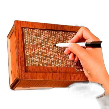 Imagem de Cofre Caixa Dinheiro Wood Box Japones Kakebo Desafio Classic