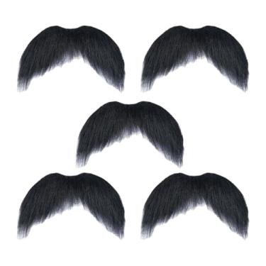 Imagem de Fiocias 5 Peças de Bigodes Falsos Engraçados para Brincadeira de Máscaras de Halloween