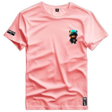Imagem de Camiseta Coleção Little Bears PQ Urso Fofo Cute Shap Life, GG, Rosa cl