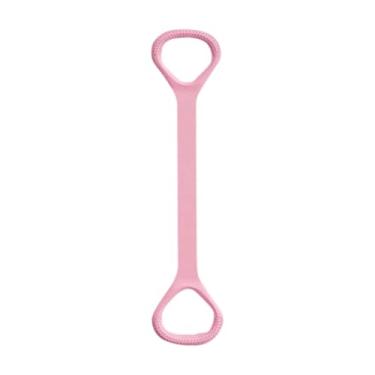 Imagem de Deevoka Faixa elástica resistente para exercícios, ioga, academia, fitness, corda de puxar, 8 alças antiderrapantes, equipamento portátil de treino elástico, Rosa 50 Cm de Comprimento