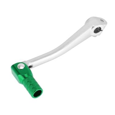 Imagem de Hihaha Alavanca de câmbio dobrável de motocicleta para pedal de liga de alumínio Bosuer 125, braço Siver Tone Green Head