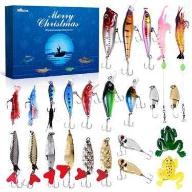 Imagem de Calendário do Advento Shemira Fishing Lure 2024 para homens adultos