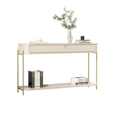 Imagem de Buffet Aparador Tucupi Off White Pe Dourado - Moveis JB