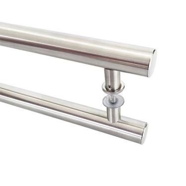 Imagem de Puxador Porta Pivotante Duplo Inox Tubular 40cm - DECORPLACE, Escovado