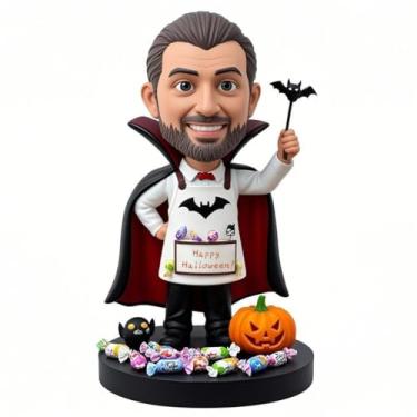 Imagem de Criador de doces de Halloween personalizado, avental de vampiro e varinha de morcego, presente ideal para pai, irmão e amigo, decoração exclusiva de dono de loja doce
