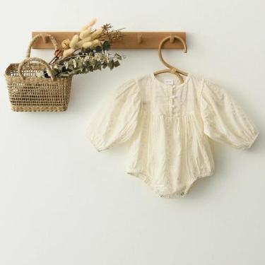 Imagem de Princesa Bebê Menina Algodão Renda Floral Macacão Verão Primavera Roup