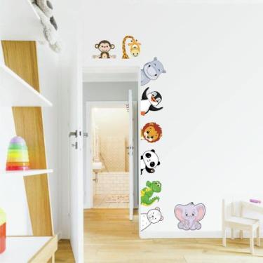 Imagem de Adesivo De Parede E Porta Safari Baby Bichinhos Zoo - RA Personalize