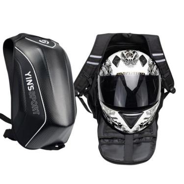Imagem de Mochila Grande Capacete Moto Motoqueiro Motoboy Aerodinâmico - Sou Mai