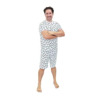 Imagem de Pijama Masculino Curto Divertido Pandinhas Green  - Alegria de Montar,