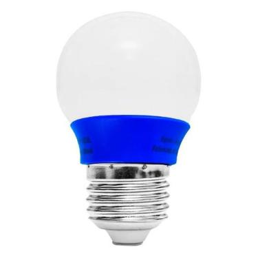 Imagem de Lâmpada Bolinha G45 Led 2w E27 127v Colorida Azul - ECOLUME, 110V