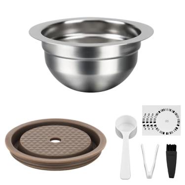 Imagem de Cápsulas reutilizáveis compatíveis com Nespresso Vertuo Plus/Vertuo Next/Vertuo POP, cápsulas recarregáveis de aço inoxidável, 80 ml