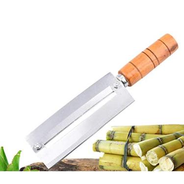 Imagem de WOIWO 1 faca de cana de aço inoxidável, plaina de abacaxi, ferramenta multifuncional de descascador de frutas para uso doméstico
