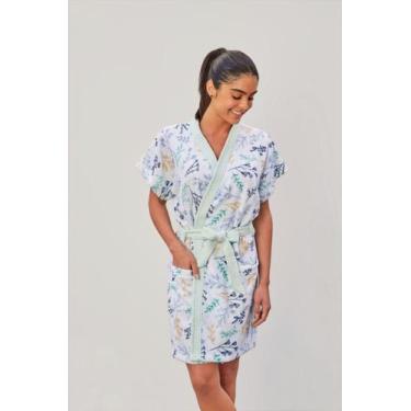 Imagem de Roupão Felpudo Adulto Curto Estampado Relva Com 1 Peça - Lepper, M