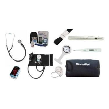 Imagem de Kit Acadêmico Completo de Enfermagem P. A. MED Com Estojo Para Transpo