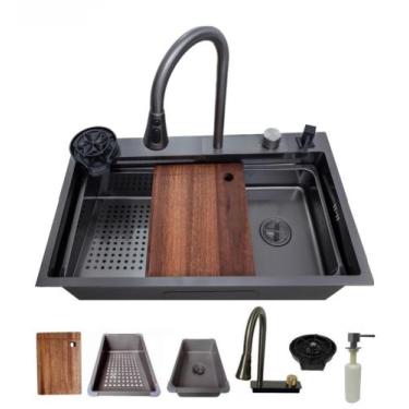 Imagem de Cuba Gourmet Torneira Cascata Lavador De Copos E Acessórios - Sttilus 