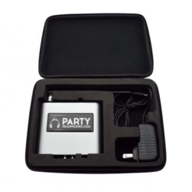Imagem de PARTY HEADPHONES .COM Transmissor Silent Disco, Alcance De 1500 Pés, Rf, Sem Atraso De Sincronização Labial, Fones De Ouvido Utpo 100, Alternância De 3 Canais, Ideal Para Ouvir Tv Em Grupo, Faculdad