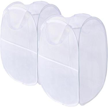 Imagem de Cesto de roupa suja dobrável com bolsos laterais MOOMASS