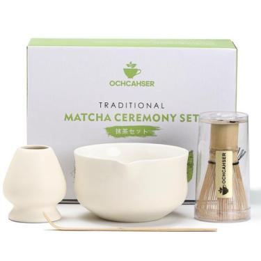 Imagem de Conjunto de chá japonês Matcha Set Ochcahser com tigela, batedor e col
