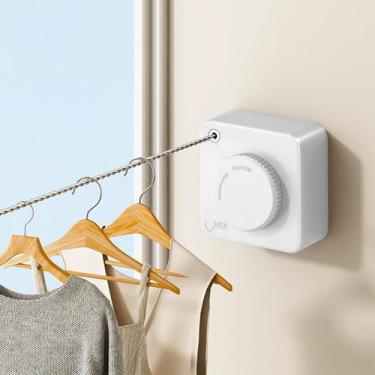 Imagem de Varal retrátil UPCHonice para uso interno/externo de 4,8 m de aço inox