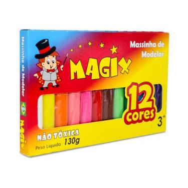 Imagem de Massinha De Modelar 12 Cores Magix 130g Multicolor